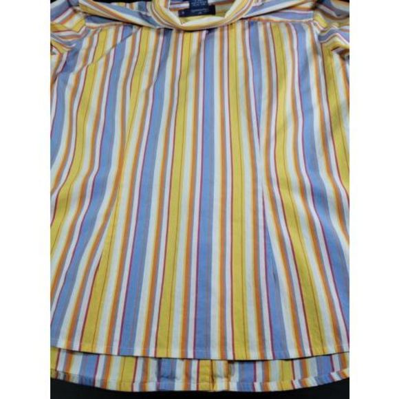 Faconnable Women's Long Sleeves Button Up Cotton Striped Multicolor Shirt Size M - Picture 11 of 11